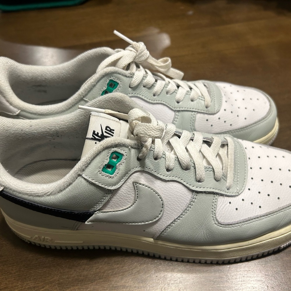 Nike Airforce 1 White and Light Gray Air Sneakers